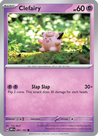 Clefairy 081/197 - Reverse Holofoil SV03 Obsidian Flames - Common