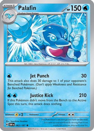 Palafin 062/197 - Holofoil SV03 Obsidian Flames - Rare