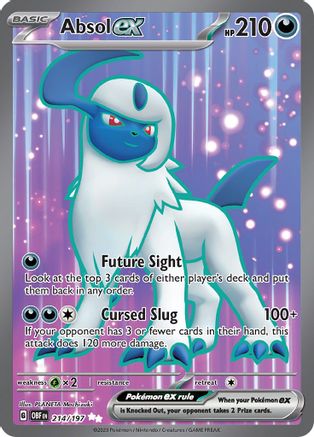 Absol ex 214/197 - Holofoil SV03 Obsidian Flames - Ultra Rare