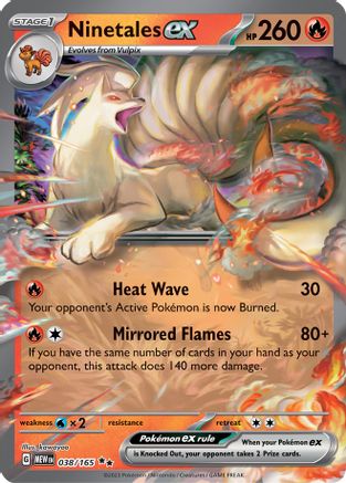 Ninetales ex 038/165 - Holofoil SV Scarlet & Violet 151 - Double Rare