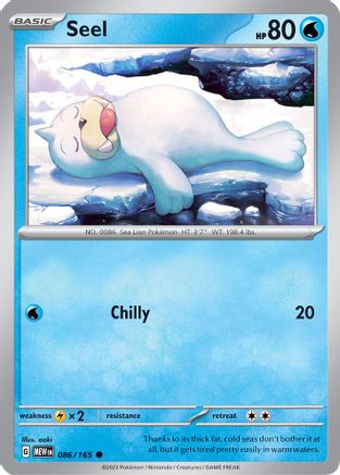 Seel 086/165 - Reverse Holofoil SV Scarlet & Violet 151 - Common