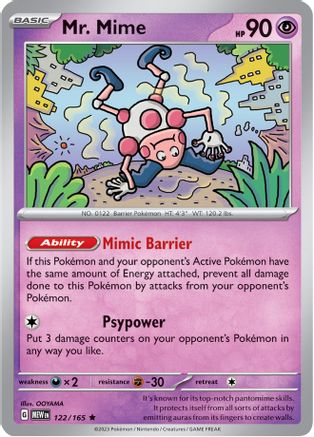 Mr. Mime 122/165 - Holofoil SV Scarlet & Violet 151 - Rare