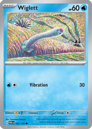Wiglett 052/182 - Reverse Holofoil SV04 Paradox Rift - Common