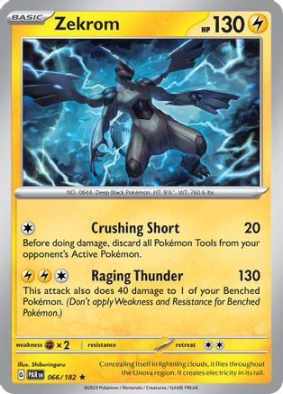 Zekrom 066/182 - Holofoil SV04 Paradox Rift - Rare