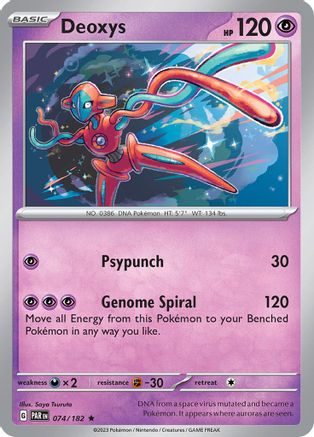 Deoxys 074/182 - Holofoil SV04 Paradox Rift - Rare