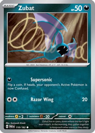 Zubat 110/182 - Reverse Holofoil SV04 Paradox Rift - Common