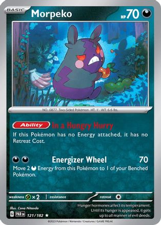 Morpeko 121/182 - Reverse Holofoil SV04 Paradox Rift - Rare