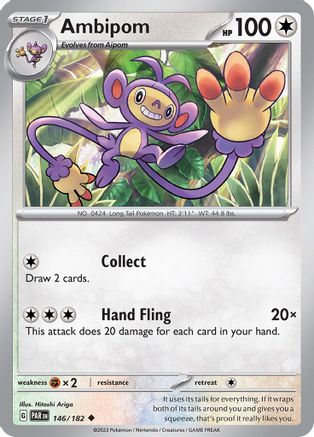 Ambipom 146/182 - Reverse Holofoil SV04 Paradox Rift - Uncommon