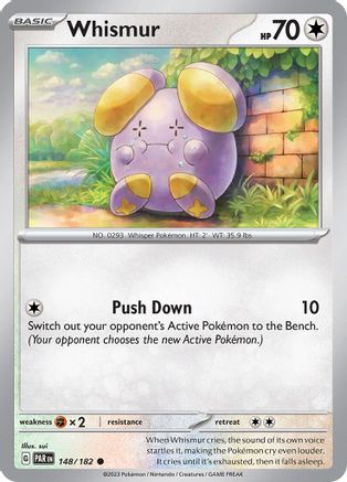 Whismur 148/182 - Reverse Holofoil SV04 Paradox Rift - Common