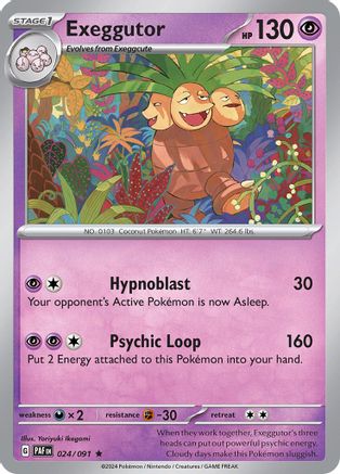 Exeggutor 024/091 - Holofoil SV Paldean Fates - Rare
