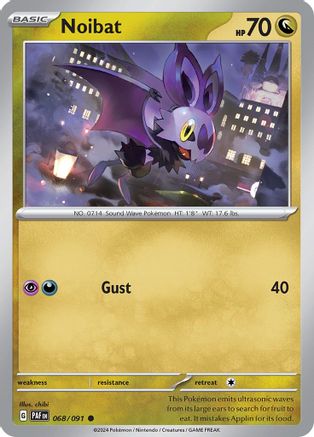 Noibat 068/091 - Reverse Holofoil SV Paldean Fates - Common