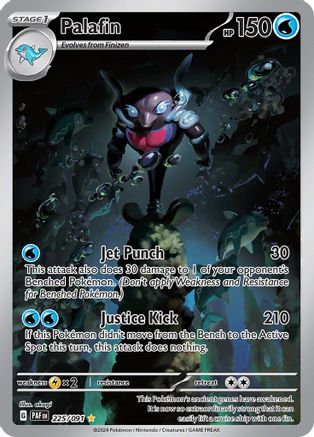 Palafin 225/091 - Holofoil SV Paldean Fates - Illustration Rare