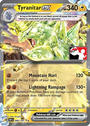 Tyranitar ex 066/197 - Holofoil Prize Pack Series Cards - Double Rare