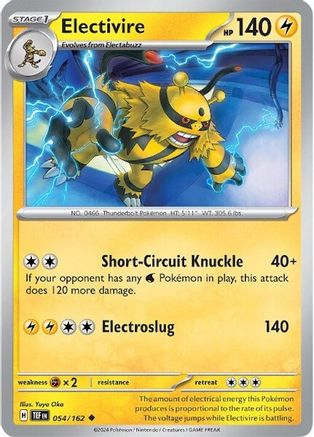 Electivire 054/162 - Reverse Holofoil SV05 Temporal Forces - Uncommon