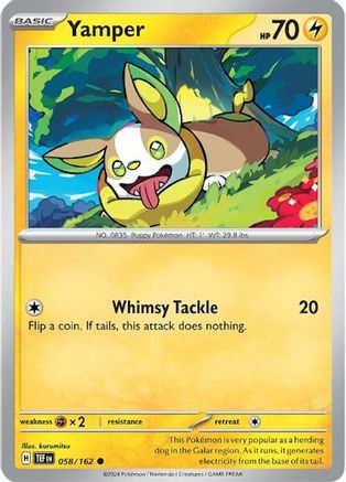 Yamper 058/162 - Reverse Holofoil SV05 Temporal Forces - Common