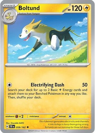 Boltund 059/162  - Reverse Holofoil SV05 Temporal Forces - Uncommon