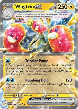 Wugtrio ex 060/162 - Holofoil SV05 Temporal Forces - Double Rare