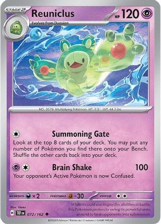 Reuniclus 072/162 - Reverse Holofoil SV05 Temporal Forces - Uncommon