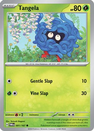 Tangela 001/167 - Reverse Holofoil SV06 Twilight Masquerade - Common