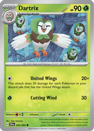 Dartrix 004/064 - Reverse Holofoil SV Shrouded Fable - Common