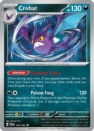 Crobat 029/064 - Reverse Holofoil SV Shrouded Fable - Uncommon