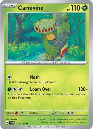 Carnivine 007 - Reverse Holofoil SV07 Stellar Crown - Common