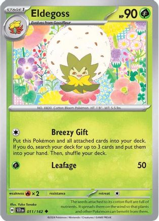 Eldegoss 011/142 - Reverse Holofoil SV07 Stellar Crown - Uncommon