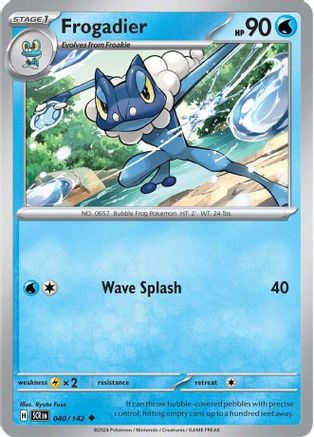 Frogadier 040/142 - Reverse Holofoil SV07 Stellar Crown - Uncommon