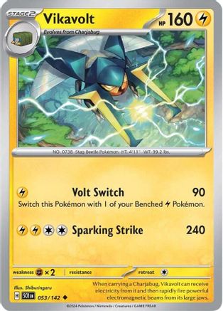 Vikavolt 053/142 - Reverse Holofoil SV07 Stellar Crown - Uncommon