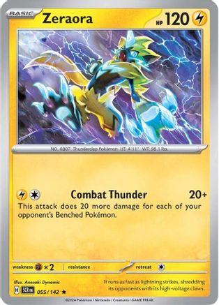 Zeraora 055/142 - Reverse Holofoil SV07 Stellar Crown - Rare