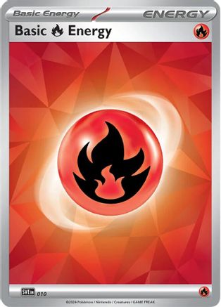 Basic Fire Energy 010  - Holofoil SV07 Stellar Crown - Common
