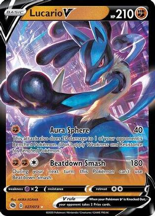 Lucario V (Non-Holo) 027/073 Deck Exclusives - Promo