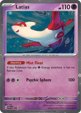 Latias 139 - Holofoil SV Scarlet & Violet Promo Cards - Promo