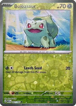 Bulbasaur 001/165 - Holofoil Miscellaneous Cards & Products - Common