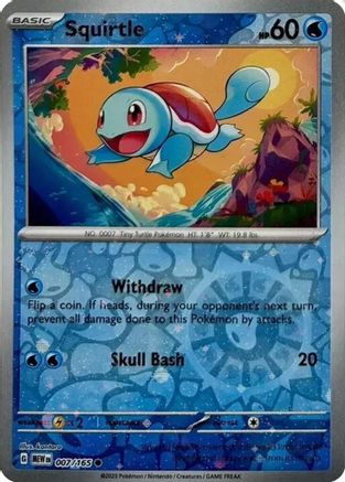 Squirtle 007/165 - Holofoil Miscellaneous Cards & Products - Common