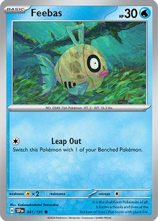 Feebas 041/191 - Reverse Holofoil SV08 Surging Sparks - Common