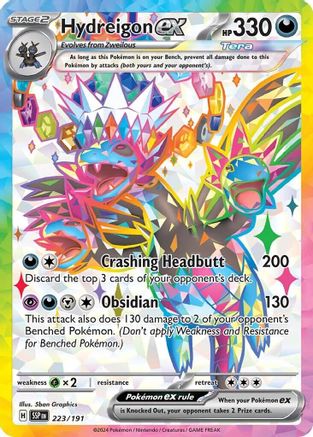 Hydreigon ex 223/191 - Holofoil SV08 Surging Sparks - Ultra Rare