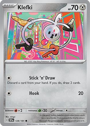 Klefki 128/191 - Reverse Holofoil SV08 Surging Sparks - Common