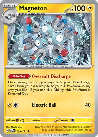 Magneton 059/191 - Reverse Holofoil SV08 Surging Sparks - Uncommon