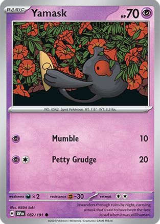 Yamask 082 - Reverse Holofoil SV08 Surging Sparks - Common