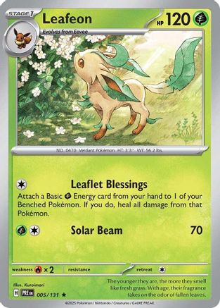 Leafeon 005/131 - Reverse Holofoil SV Prismatic Evolutions - Rare