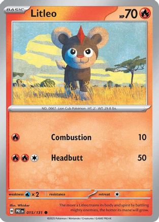 Litleo 015/131 - Reverse Holofoil SV Prismatic Evolutions - Common