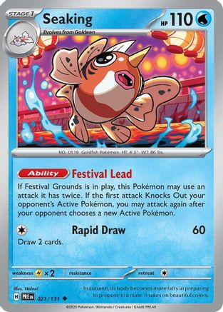 Seaking 021/131 - Reverse Holofoil SV Prismatic Evolutions - Uncommon