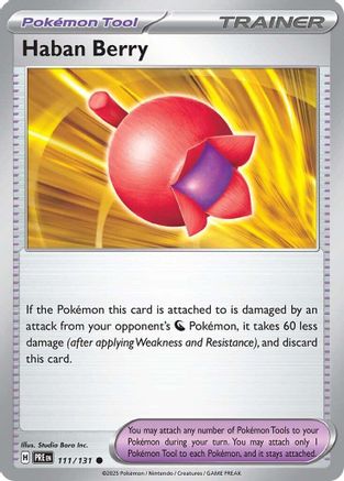 Haban Berry 111/131  - Reverse Holofoil SV Prismatic Evolutions - Common