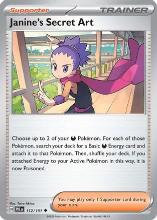 Janine's Secret Art 112/131 - Reverse Holofoil SV Prismatic Evolutions - Uncommon