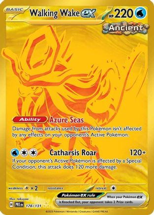 Walking Wake ex 178/131 - Holofoil SV Prismatic Evolutions - Hyper Rare