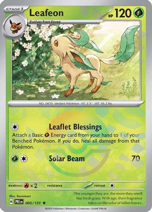 Leafeon (Poke Ball Pattern) 005 - Holofoil SV Prismatic Evolutions - Rare