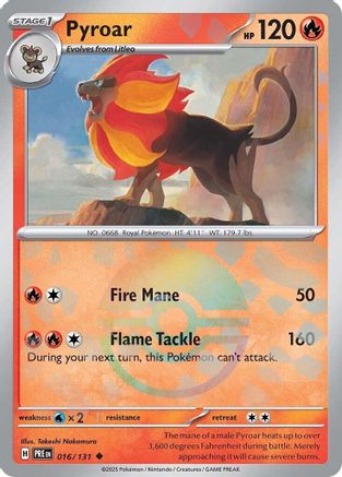 Pyroar (Poke Ball Pattern) 016/131 - Holofoil SV Prismatic Evolutions - Uncommon