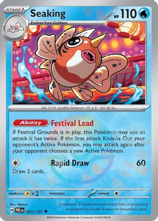Seaking (Poke Ball Pattern) 021/131 - Holofoil SV Prismatic Evolutions - Uncommon