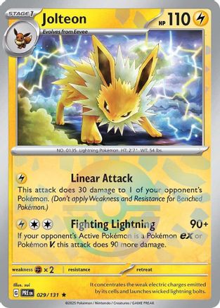 Jolteon (Poke Ball Pattern) 029/131 - Holofoil SV Prismatic Evolutions - Rare